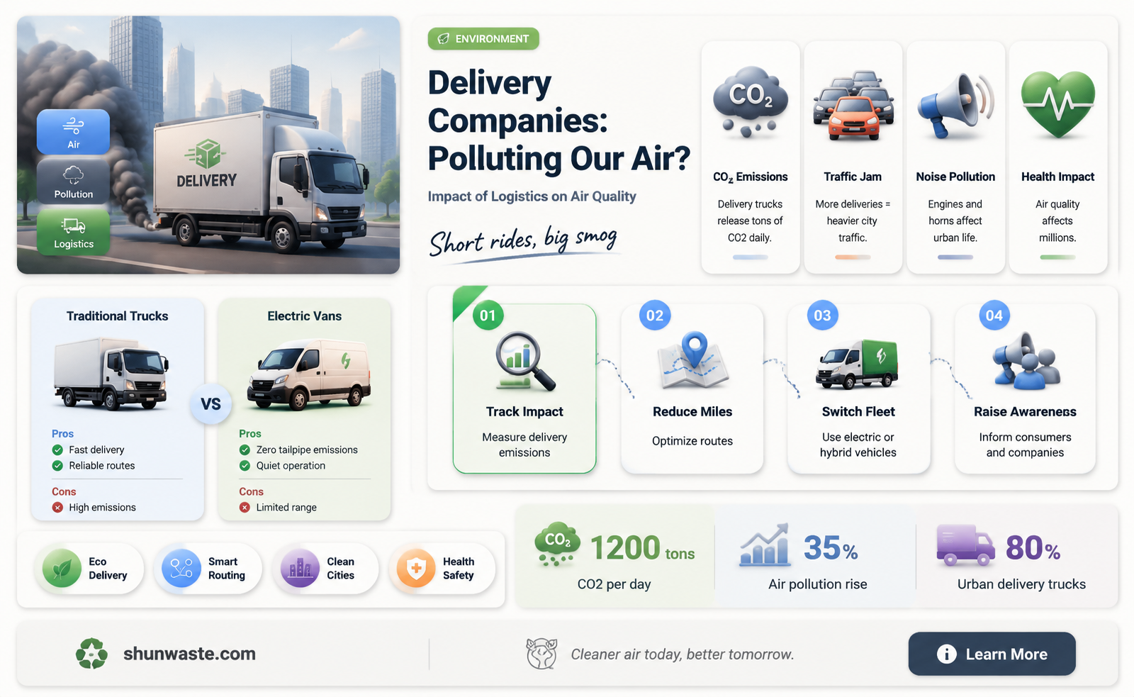 are delivery companies polluting the air