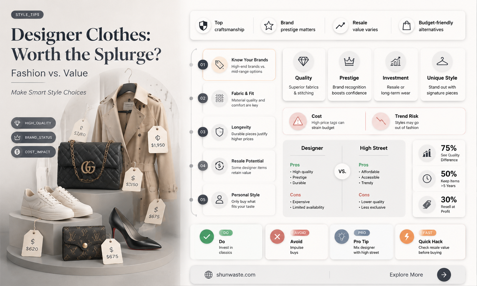 are designer clothes a waste of money