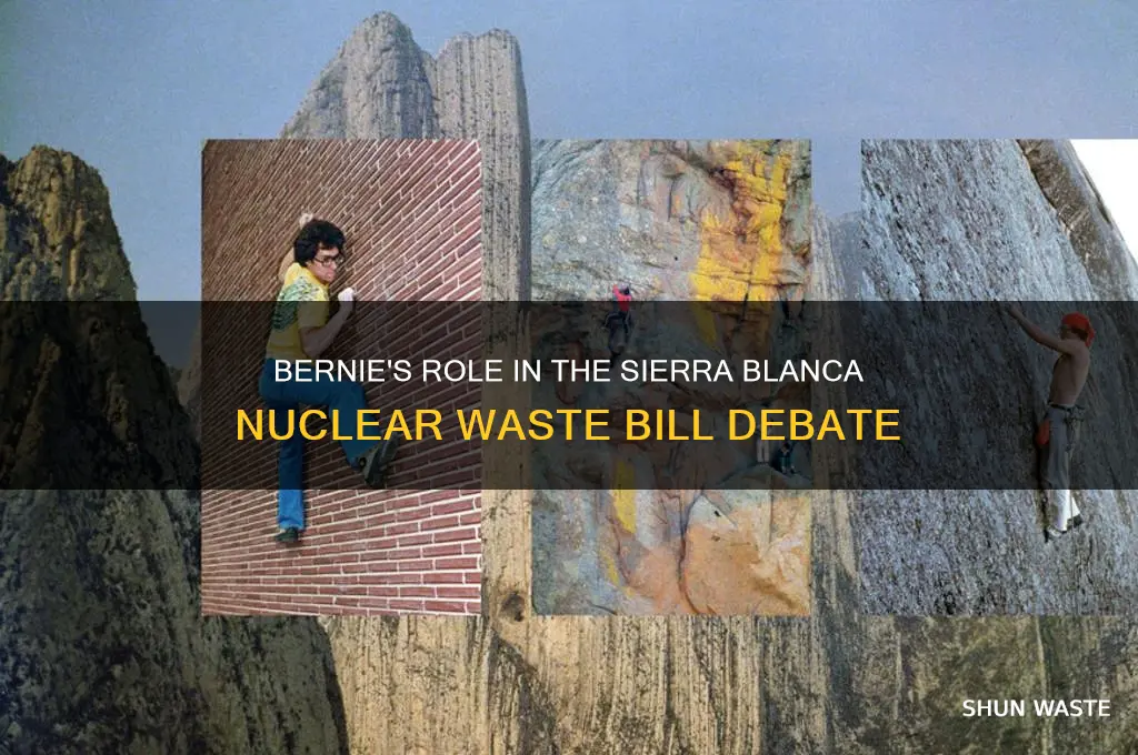 did bernie sponsor nuclear waste bill sierra blanca