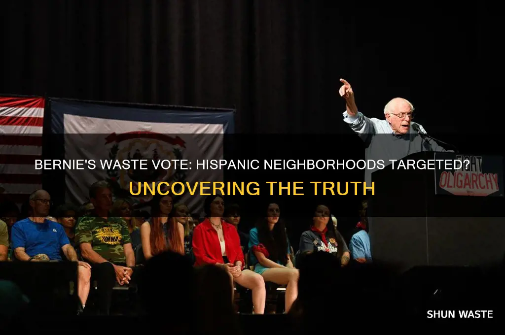 did bernie vote to dump waste in hispanic neighborhoods