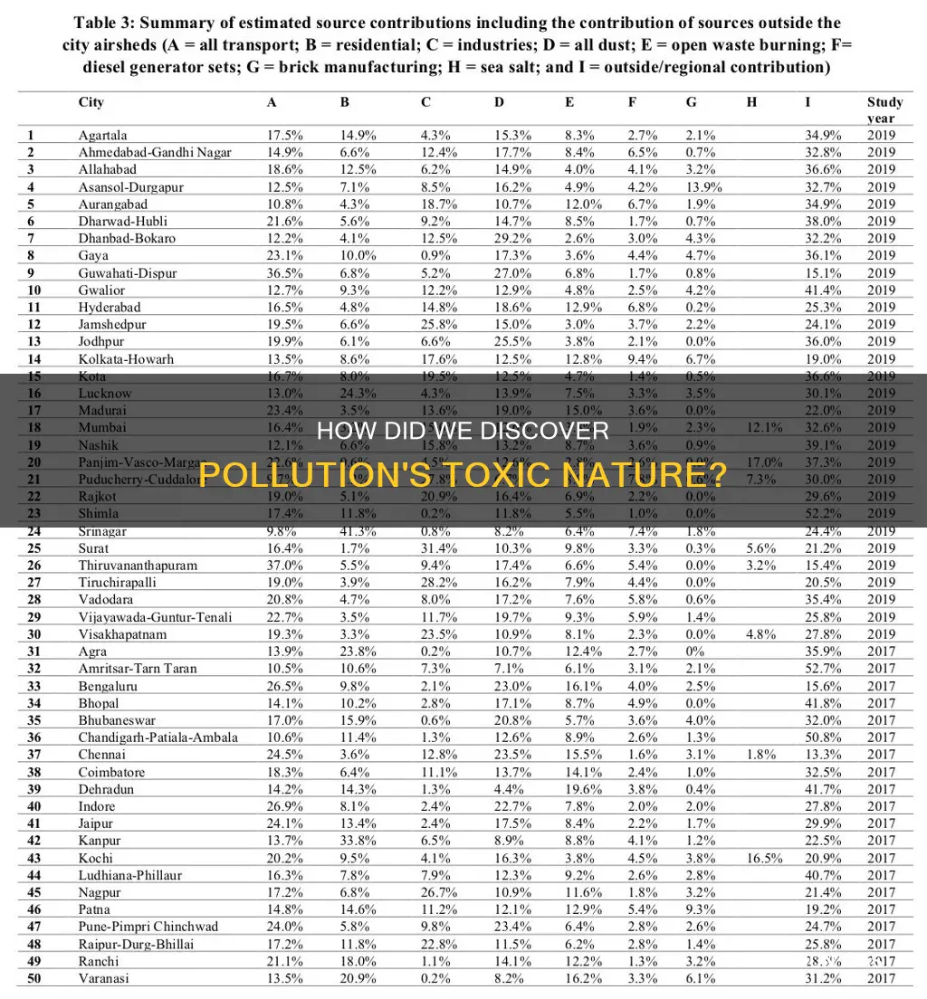did people know that pollution was toxic