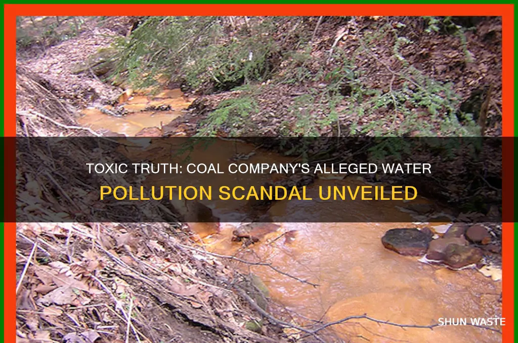 did the coal company dump toxic waste into the water