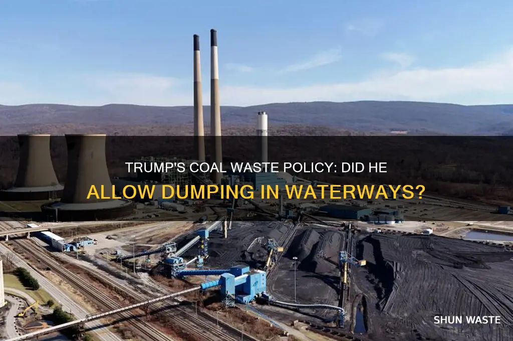 did trump permit coal waste fumping 8n waterways
