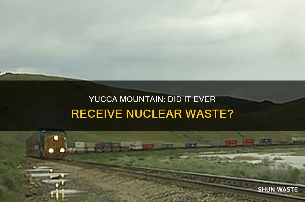 did yucca mountain ever get any waste