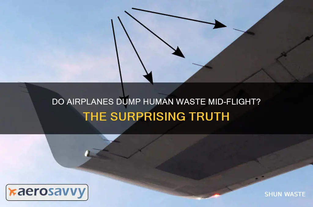 do airplanes discharge human waste in flight