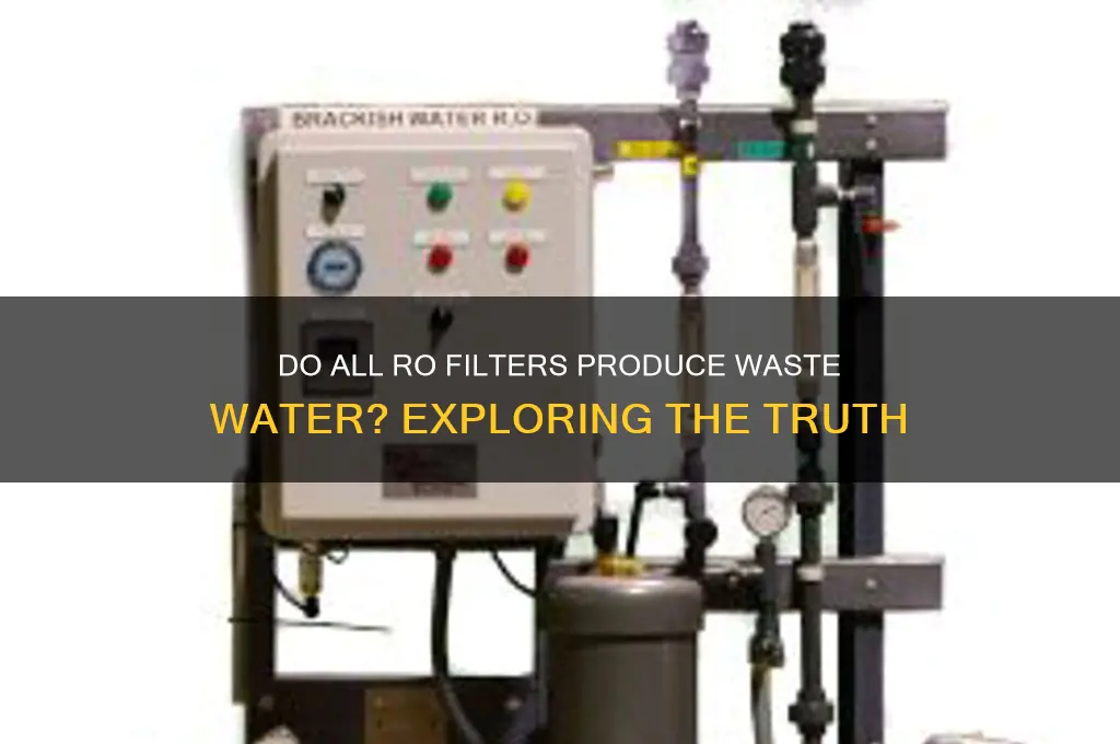 do all ro filters produce waste water