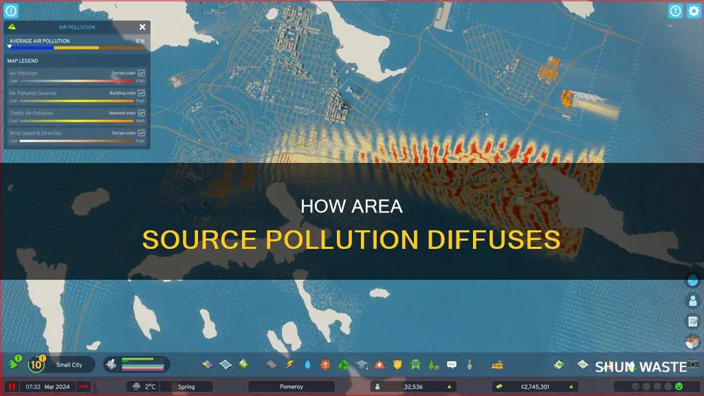 do area source pollution diffuse over a