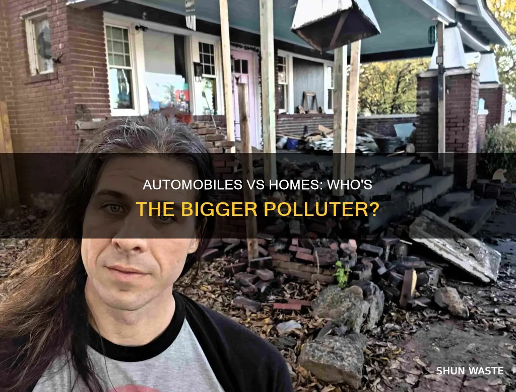 do automobiles use more pollution than homes