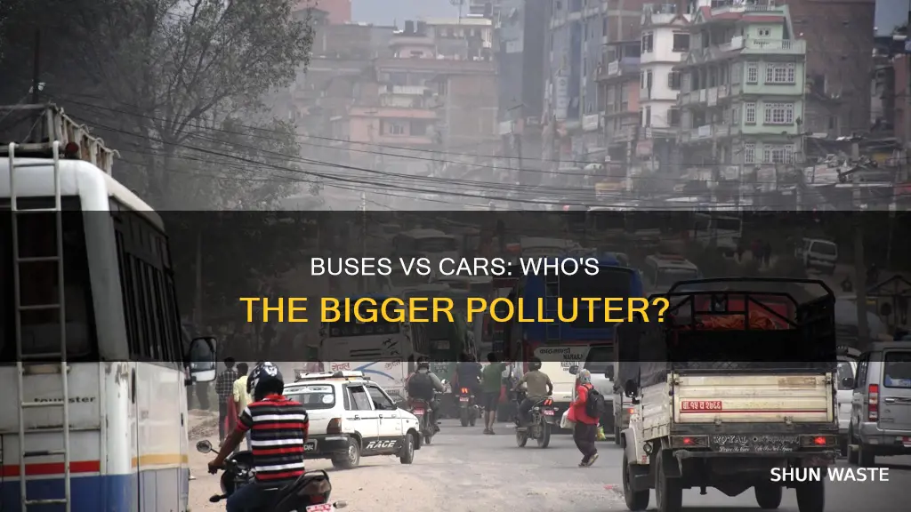 do buses pollute more than cars