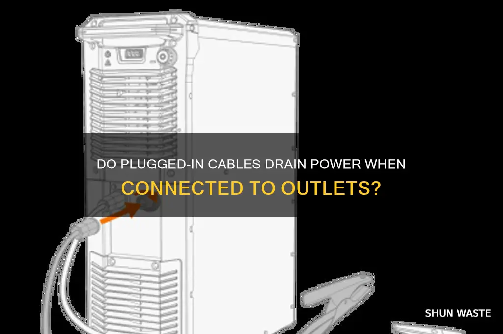 do cables connected to an outlet waste electricity