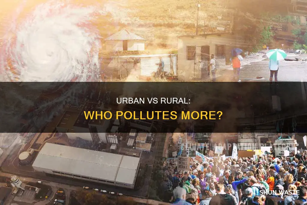 do cities or rural areas pollute more
