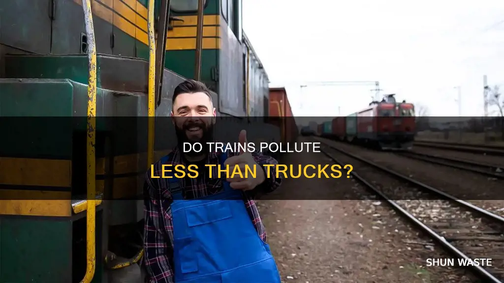 do diesel locomotice pollute less than trucks