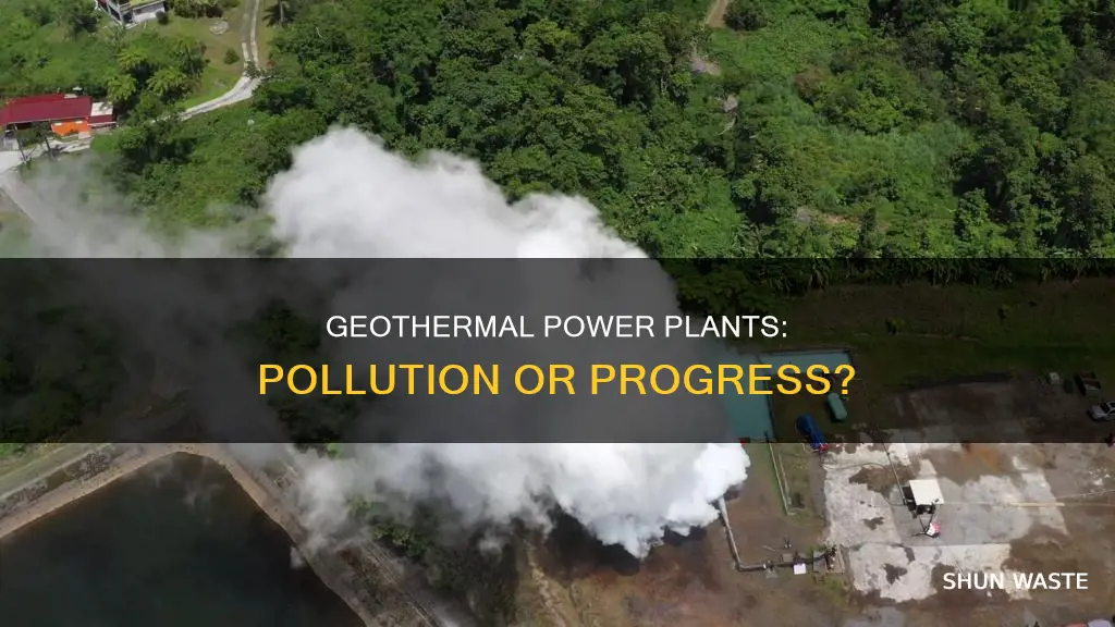 do geothermal power plants produce pollution