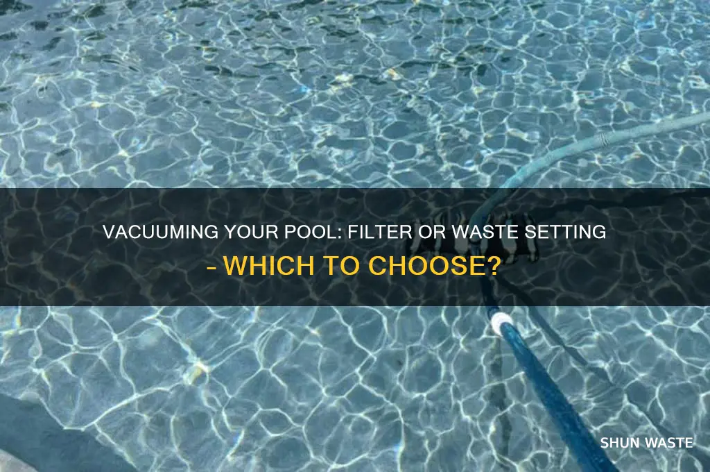 do i vacuum my pool on filter or waste