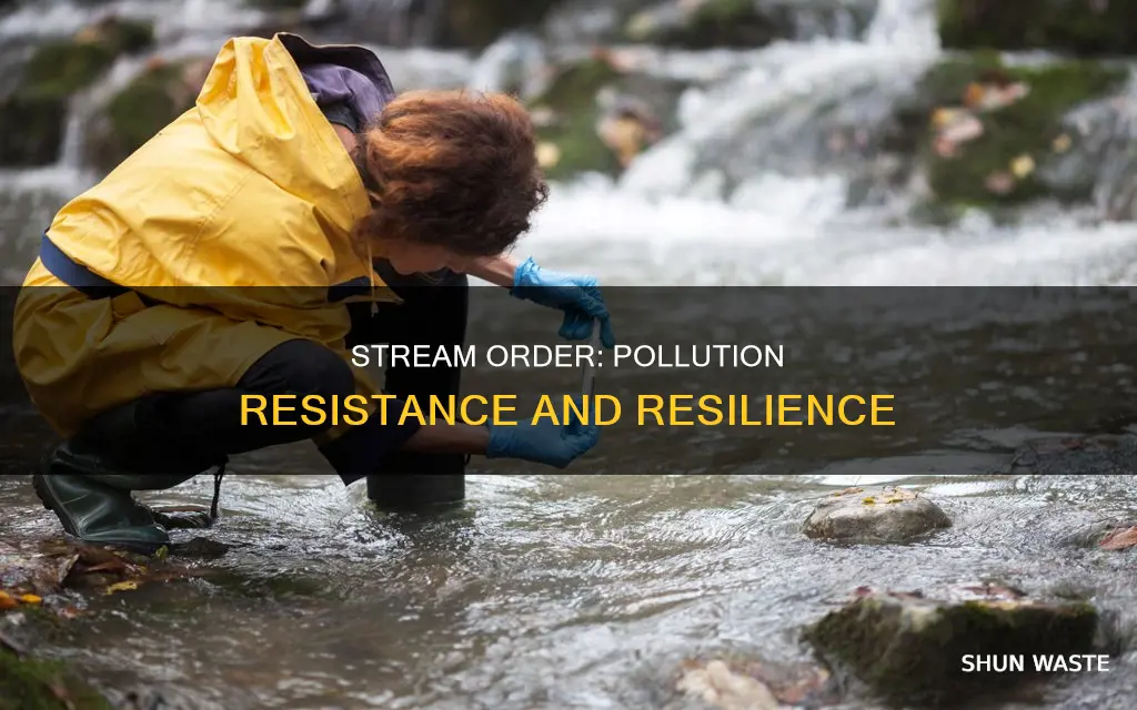 do low or high order streams resist pollution better