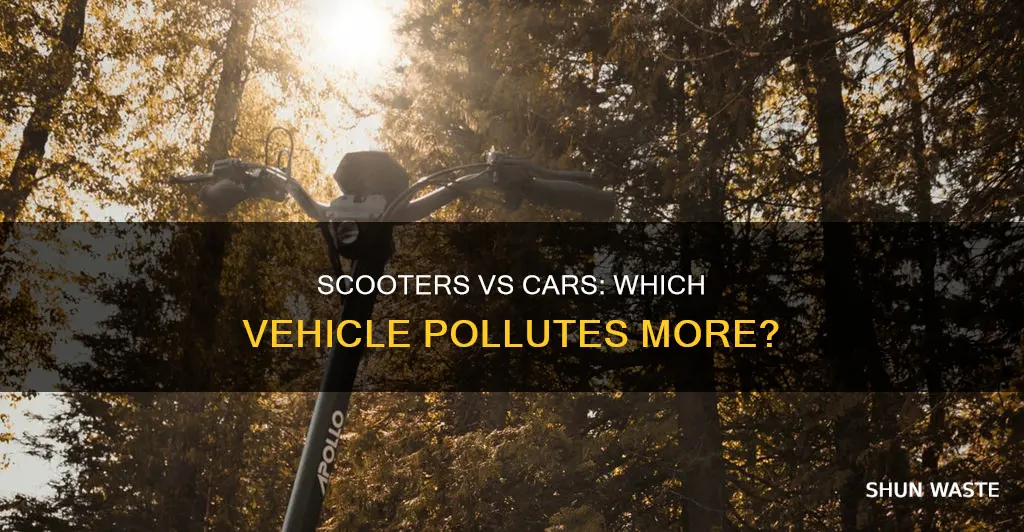 do motor scooters pollute more than cars