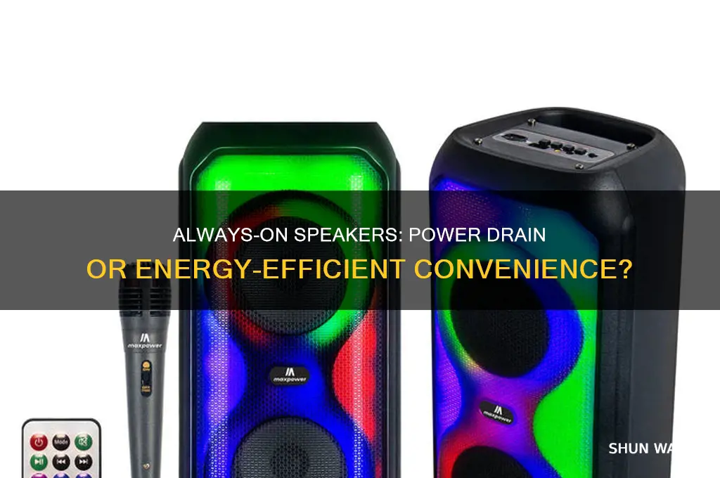 do my always on speakers waste power