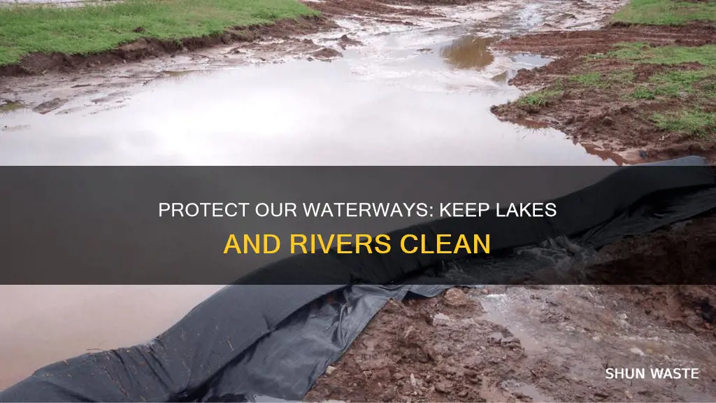 do not pollute lakes and rivers