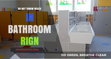 Keep Bathrooms Clean: Avoid Flushing Waste Down the Drain