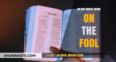 Avoid Pointless Arguments: Don't Waste Words on the Fool