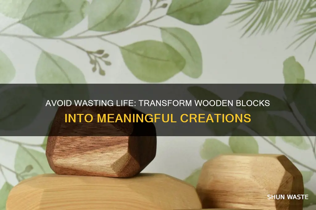 do not waste your life wooden blocks