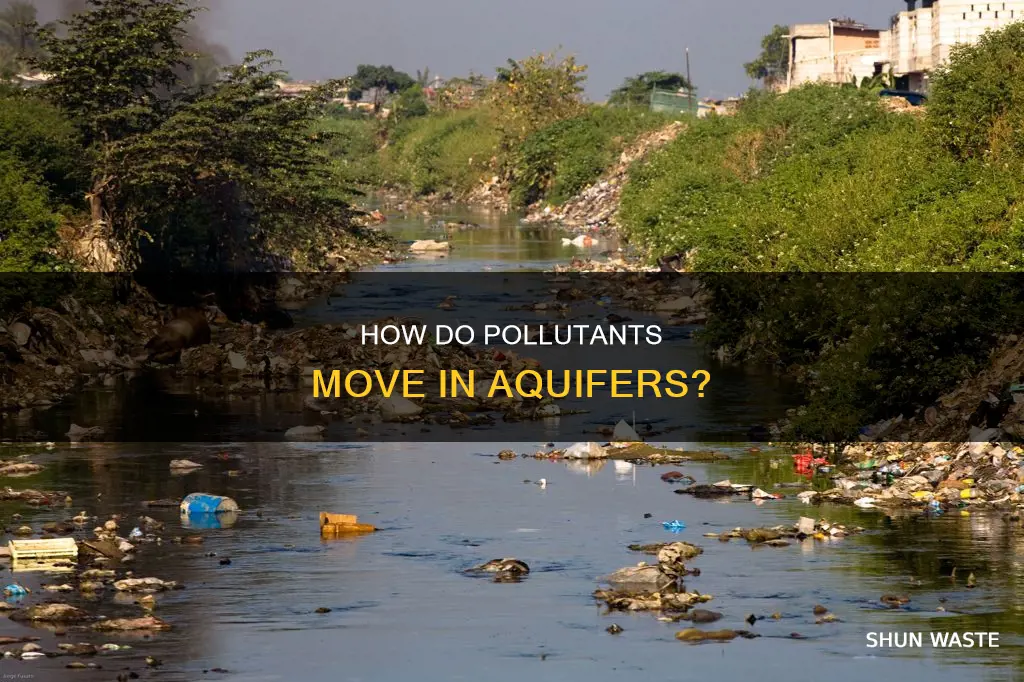 do pollutants travel in aquifers