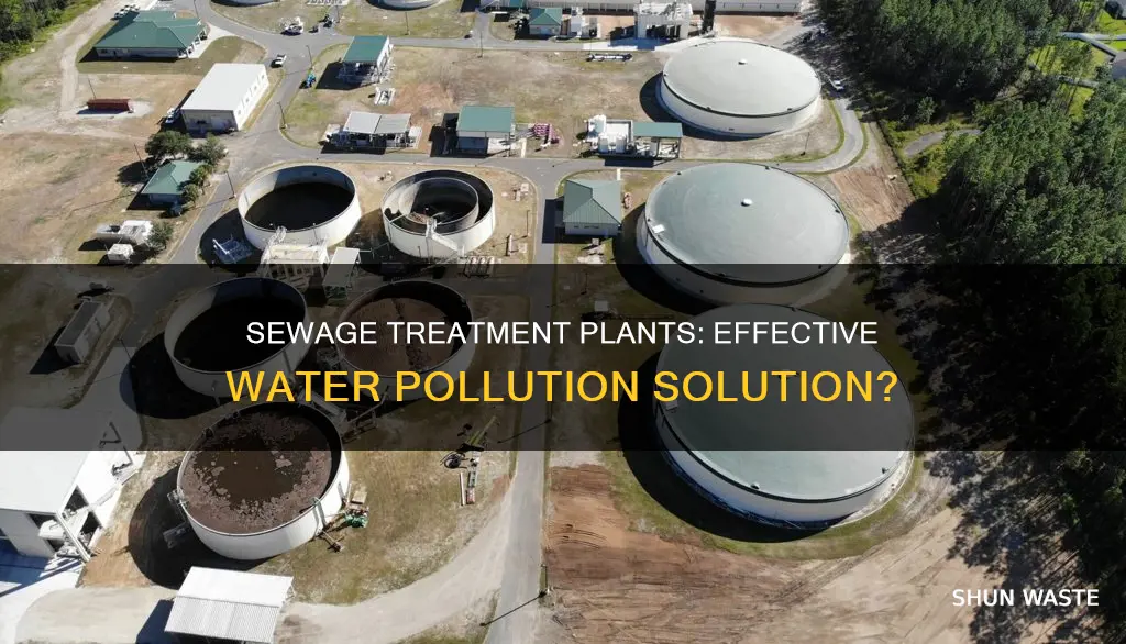 do sewage treatment plants reduce water pollution