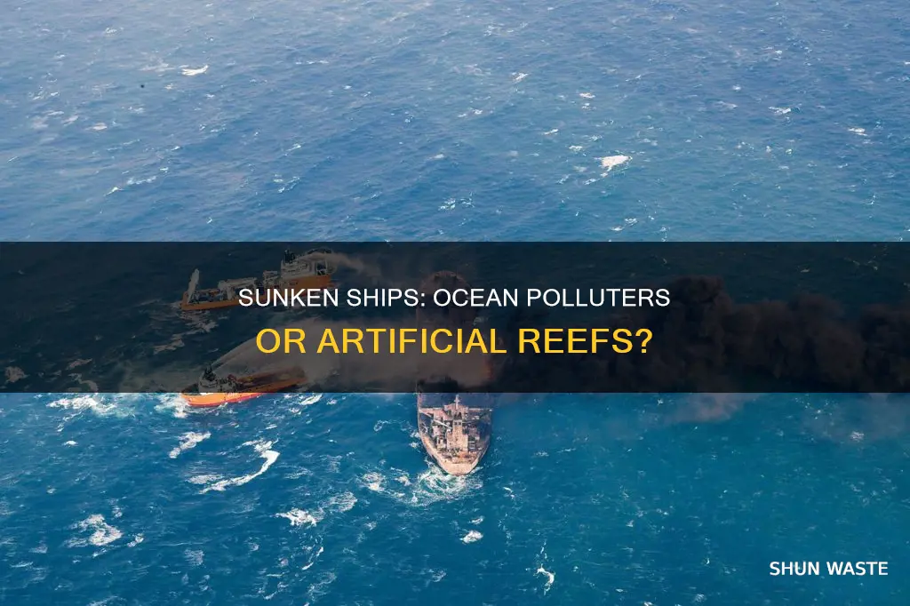 do sunken ships pollute the ocean