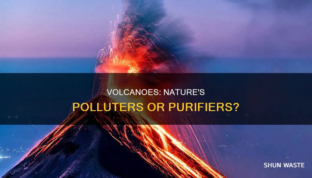 do volcanoes pollute the environment