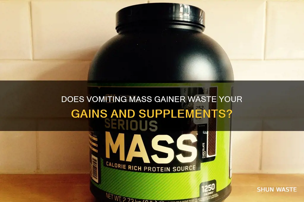 do vomiting mass gainer go to waste