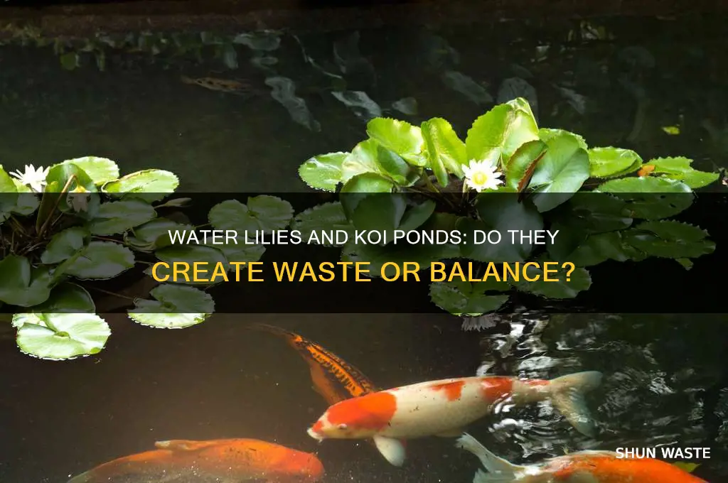 do water lilies produce waste in the koi pond