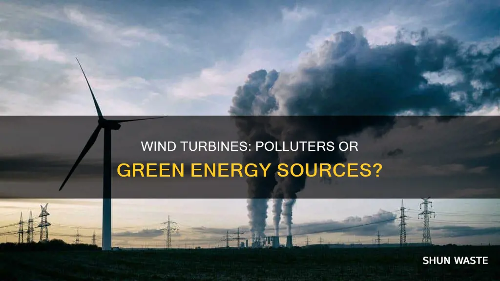 do wind turbines pollute the atmosphere