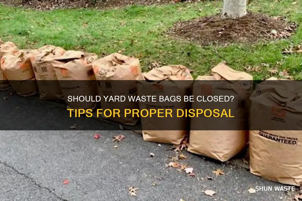 Should Yard Waste Bags Be Closed? Tips For Proper Disposal | ShunWaste