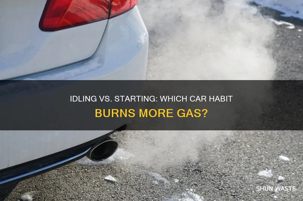 do you waste more gas idling or starting your car