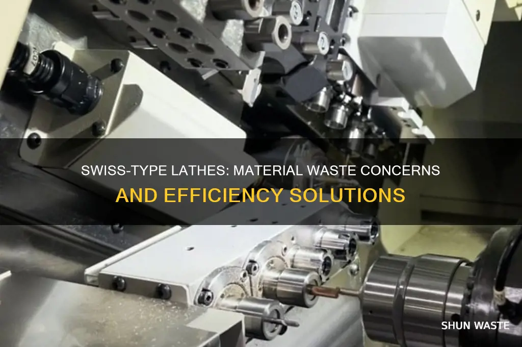 do you waste more material in a swiss-type lathe