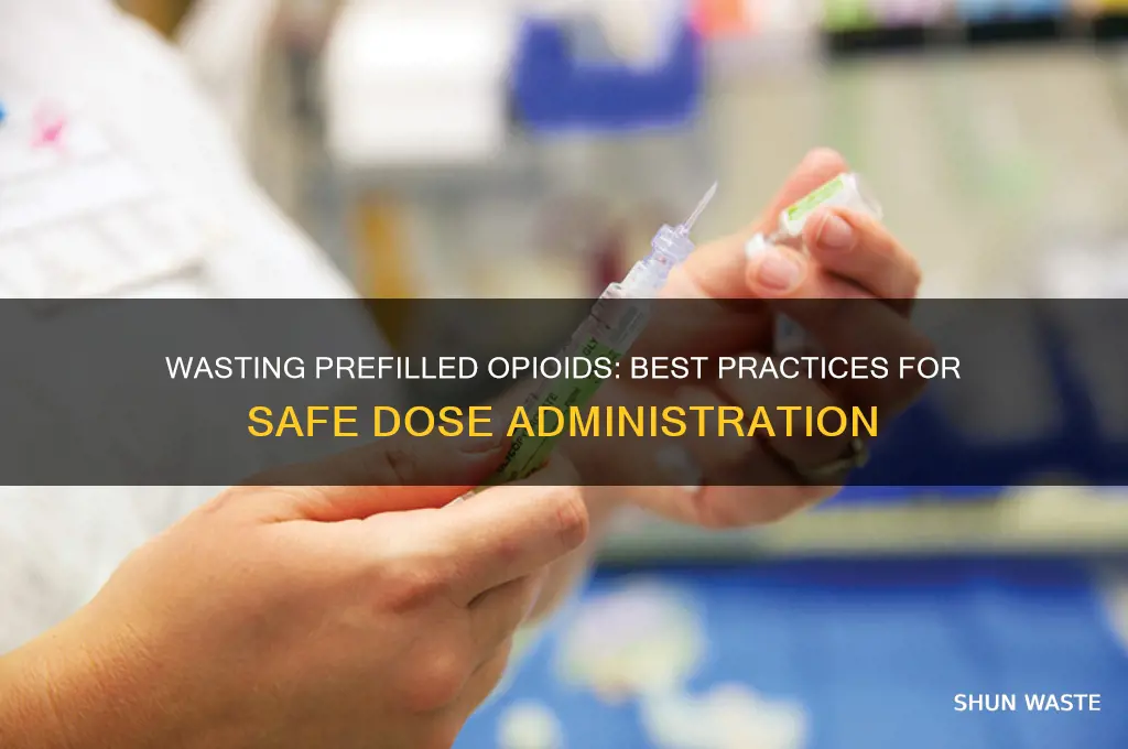 do you waste prefilled opiods before or after dose admin
