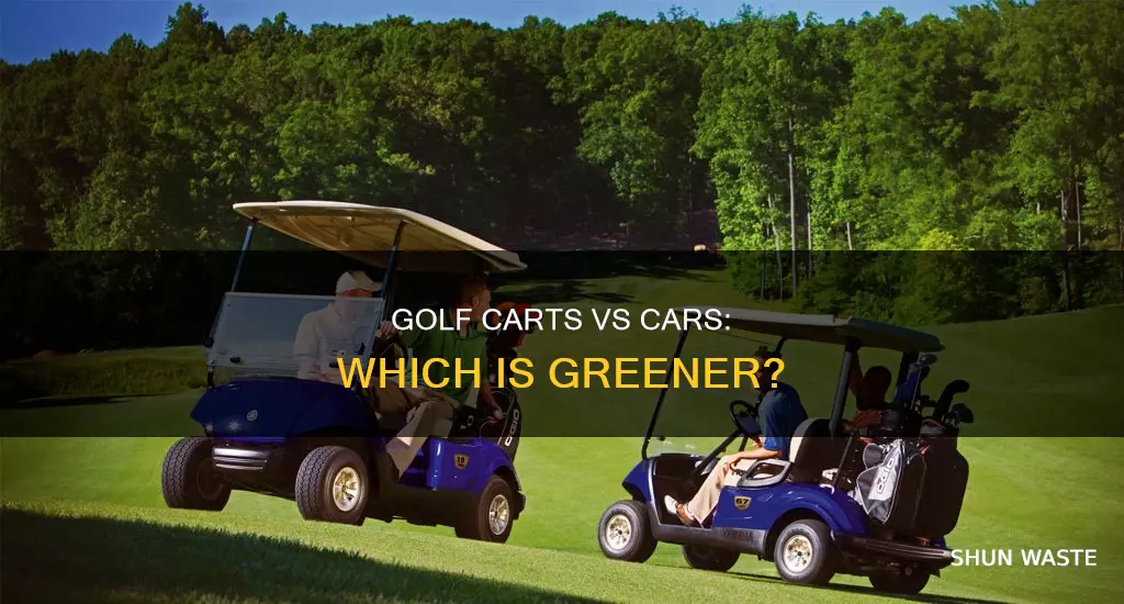 does a golf cart pollute more than a car