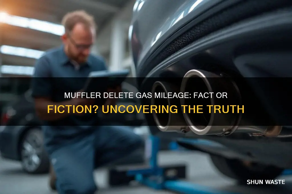 does a muffler delete waste more gas