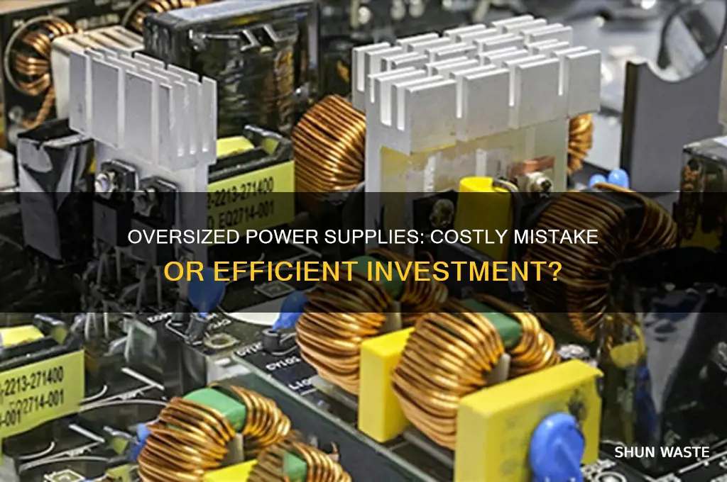 does a power supply that is too large waste money