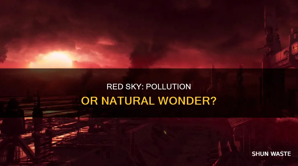 does a red sky mean pollution