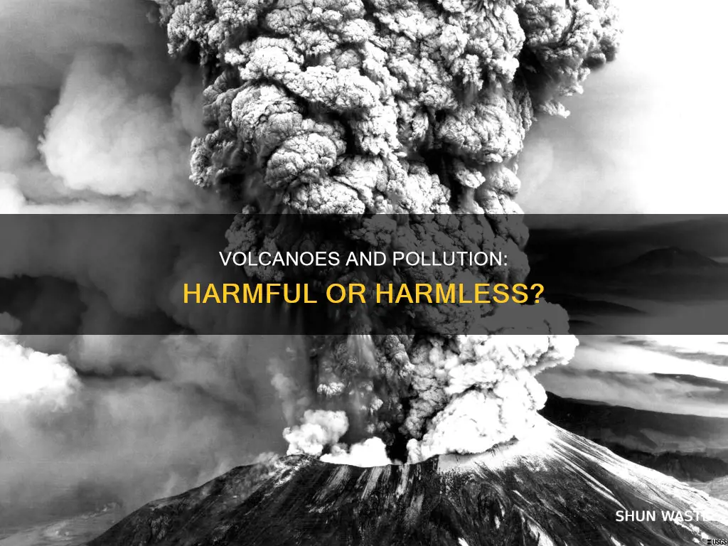 does a volcano produce pollution