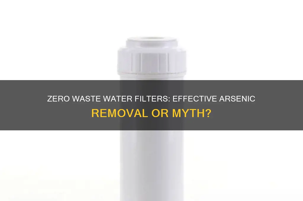 does a zero waste water filter remove arsenic