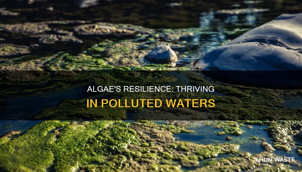 does algae grow in polluted water