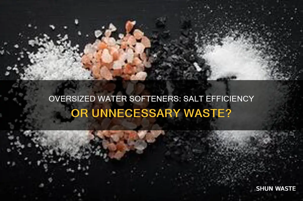 does an oversized water softener waste salt