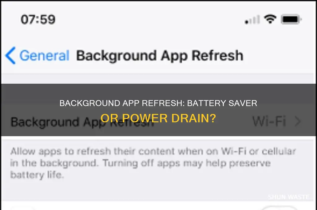 does background app refresh save or waste battery