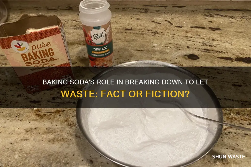 does baking soda break down waste in toilets