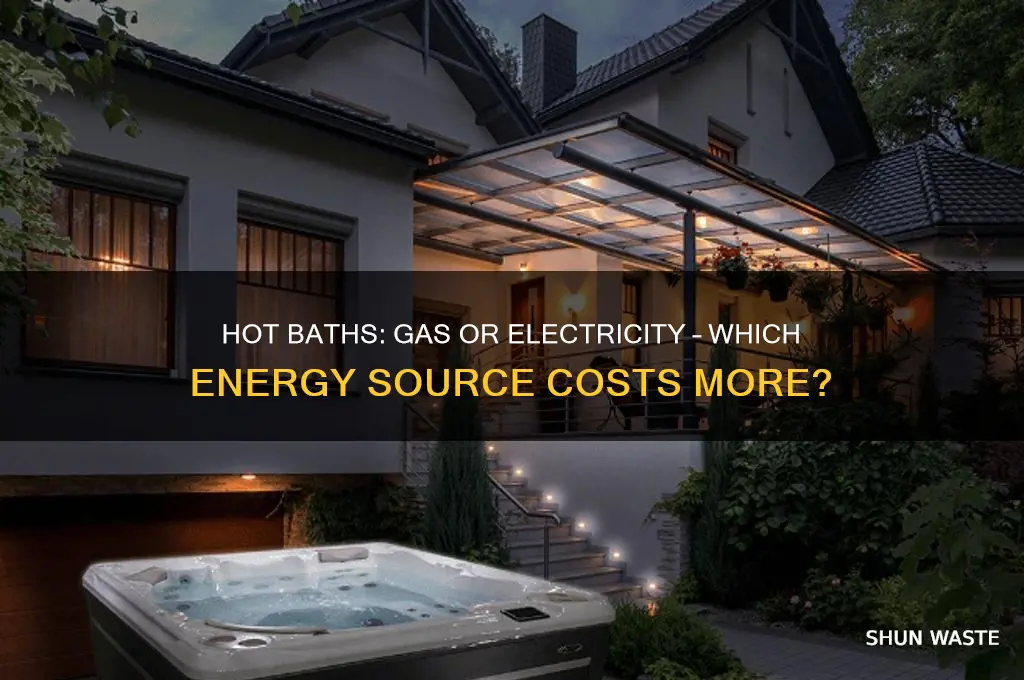 does bathing in hot waste more gas or elctricity