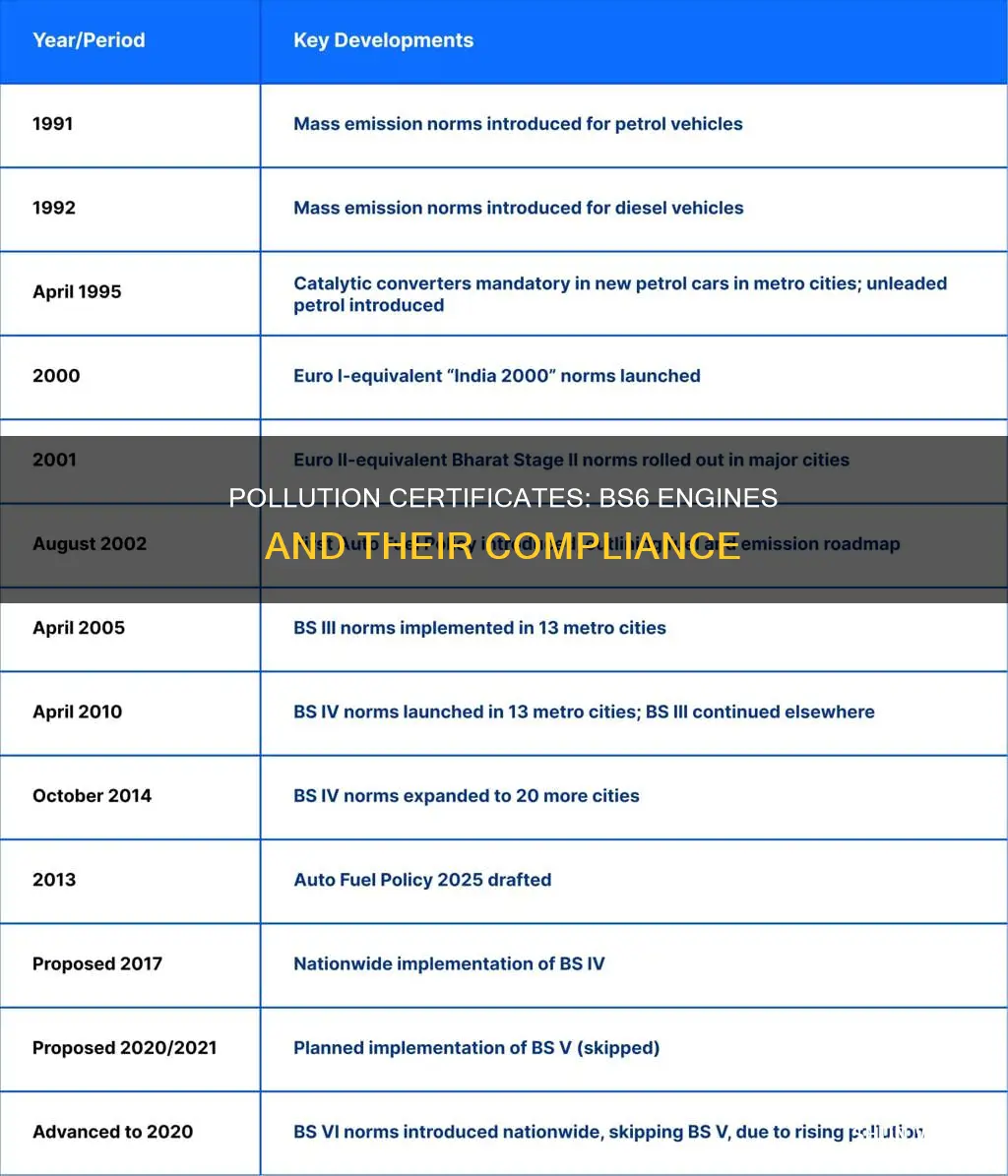 does bs6 engine needs pollution certificate