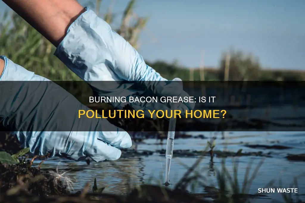 does burning bacon grease create pollution