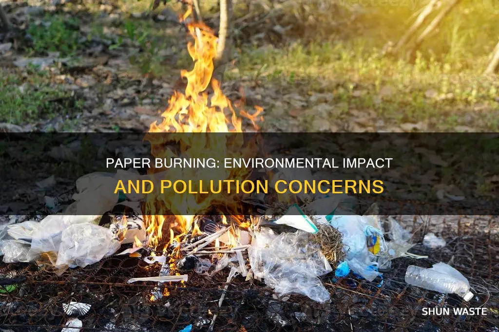 does burning paper cause pollution